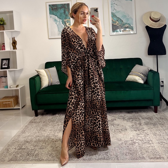 Good American Leopard Print Robe - Picture 4 of 12